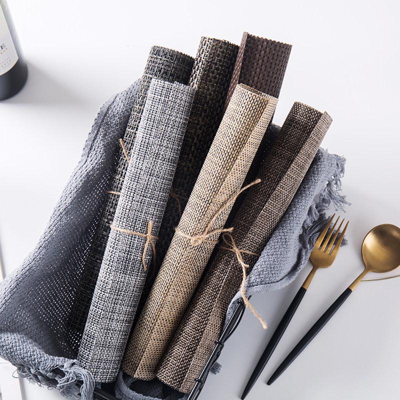 Nordic Japanese Woven Waterproof Heat-Insulating Dining Mat