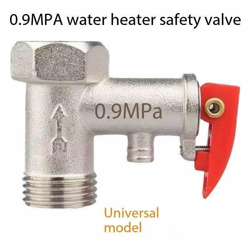 1Pcs Electric Water Heater Safety Valve Pressure Relief Valve Boiler 1/2Inch Threads Brass Adjustable Safety Check Valve