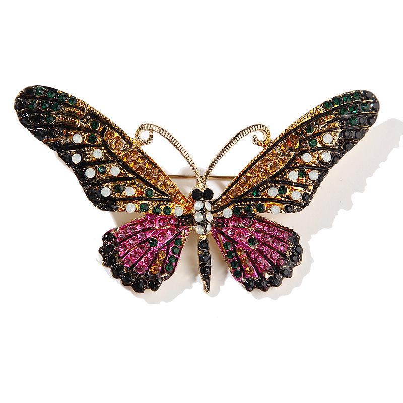 Lanhao Korean Fashion Eco-Friendly Alloy Enamel Butterfly Brooch Pin