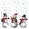 Multicolor Christmas Static Sticker Cartoon Snowman Window Clings Window Decals  For Glass Window