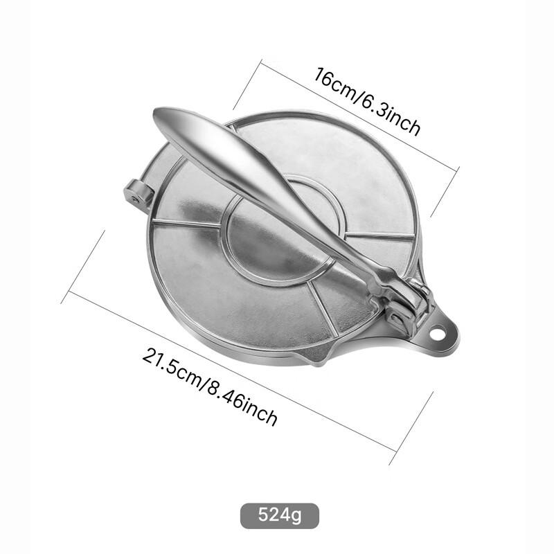 Manual Dough Press for Tortillas and Dumplings