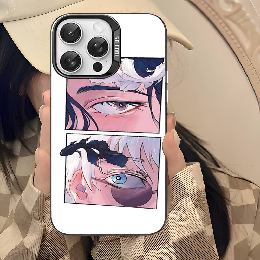 

Jujutsu Kaisen Аниме Для iPhone 15 14 13 Plus 17 16 12 11 Pro Max Матовый Цветной Серебряный Роскошный Чехол для Телефона iPhone 14 plus