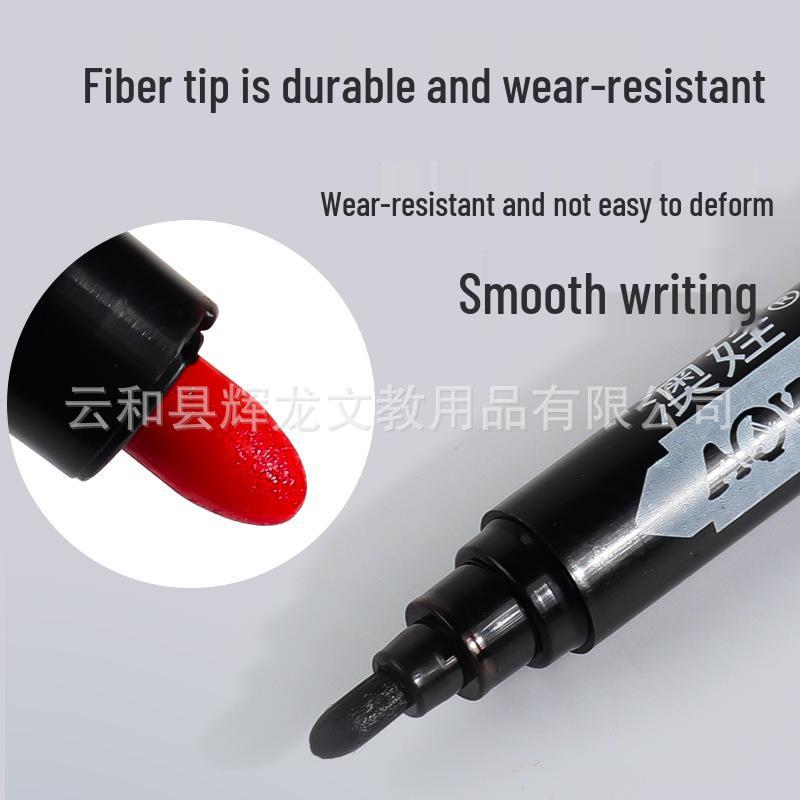 Black Broad Tip Graffiti Marker, Oil-Based & Waterproof, High-Capacity Logistics Pen