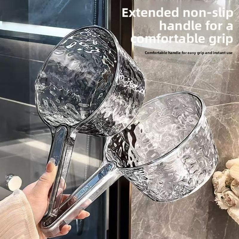Household Water Ladle, Non-breakable, Thickened Long-handled Water Spoon, Transparent Plastic Water Ripple Water Ladle
