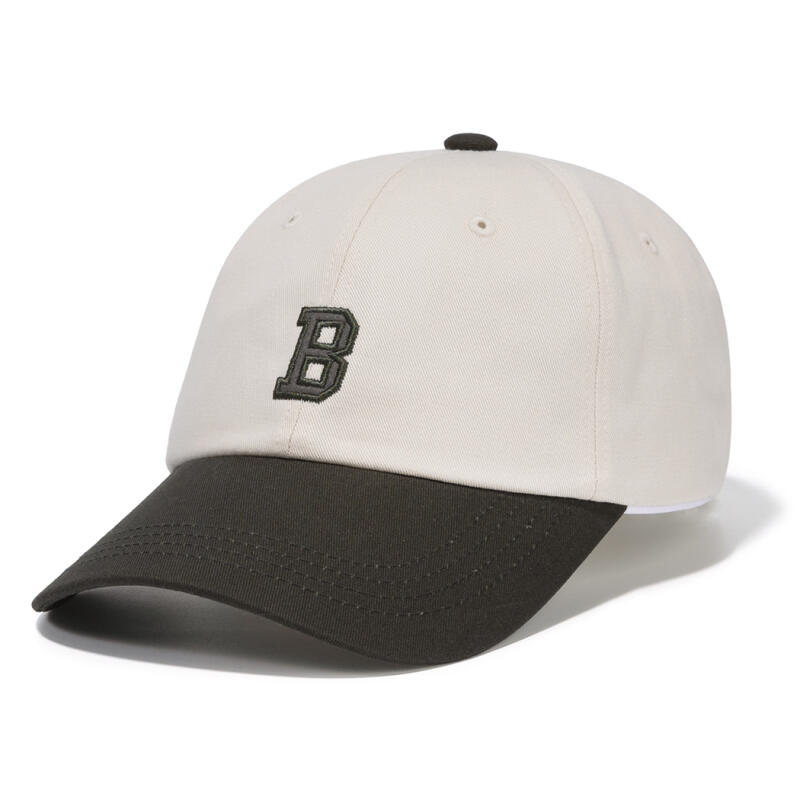 Non-Logo Curve Cap - Cream/Khaki