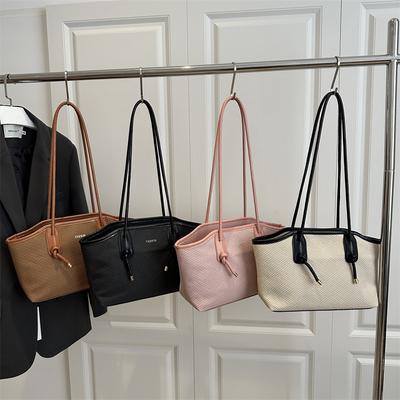 Large Capacity Tote Bag Commuter Shoulder Handbag Texture Casual Personality Armpit Bag Women's Bag