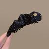 Korean-style Hair Clip Dot Pleated Ponytail Clip New Banana Clip  Adds Volume To Hair
