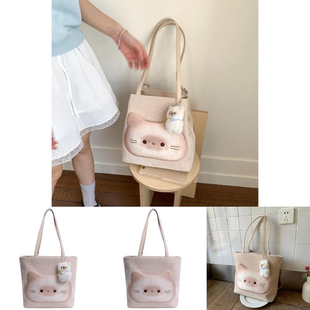 Cartoon Cute Cat Plush Backpack With Creative Design For Girls Daily Use