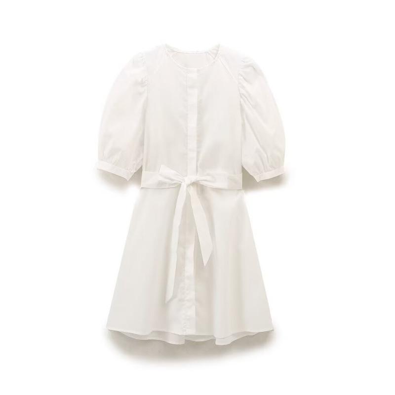 

European & American Style Women s Fashion Puff Sleeve Dress Medium