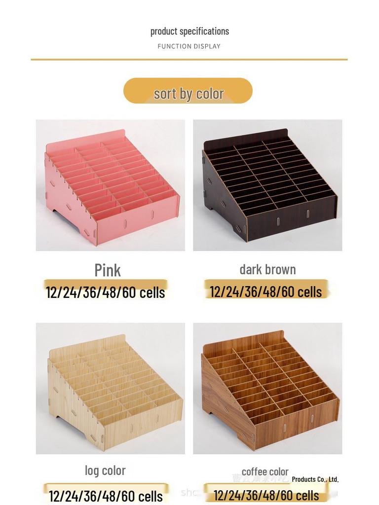 Multi-Compartment Wooden Desktop Organizer for Phones, Cables, and IDs