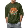 Men'S Round Neck Three-Quarters Sleeve Top Casual Fashion T-Shirt