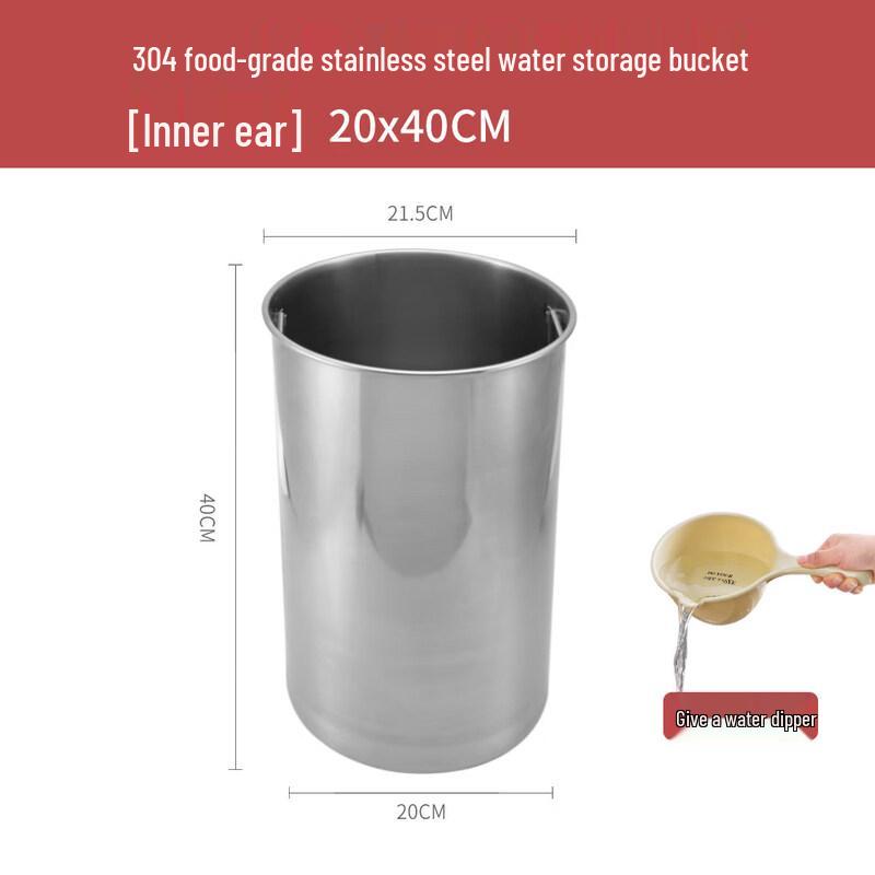 Portable Stainless Steel Storage Bucket with Lid