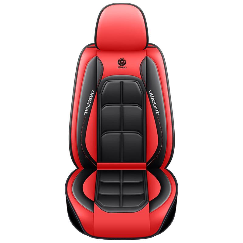 

Универсальные чехлы на сиденья из ПУ кожи - Дышащие Прочные Водонепроницаемые Защита переднего ряда Удобные Круглые Легко устанавливаются Подходят для большинства транспортных средств 1 Front seat красный