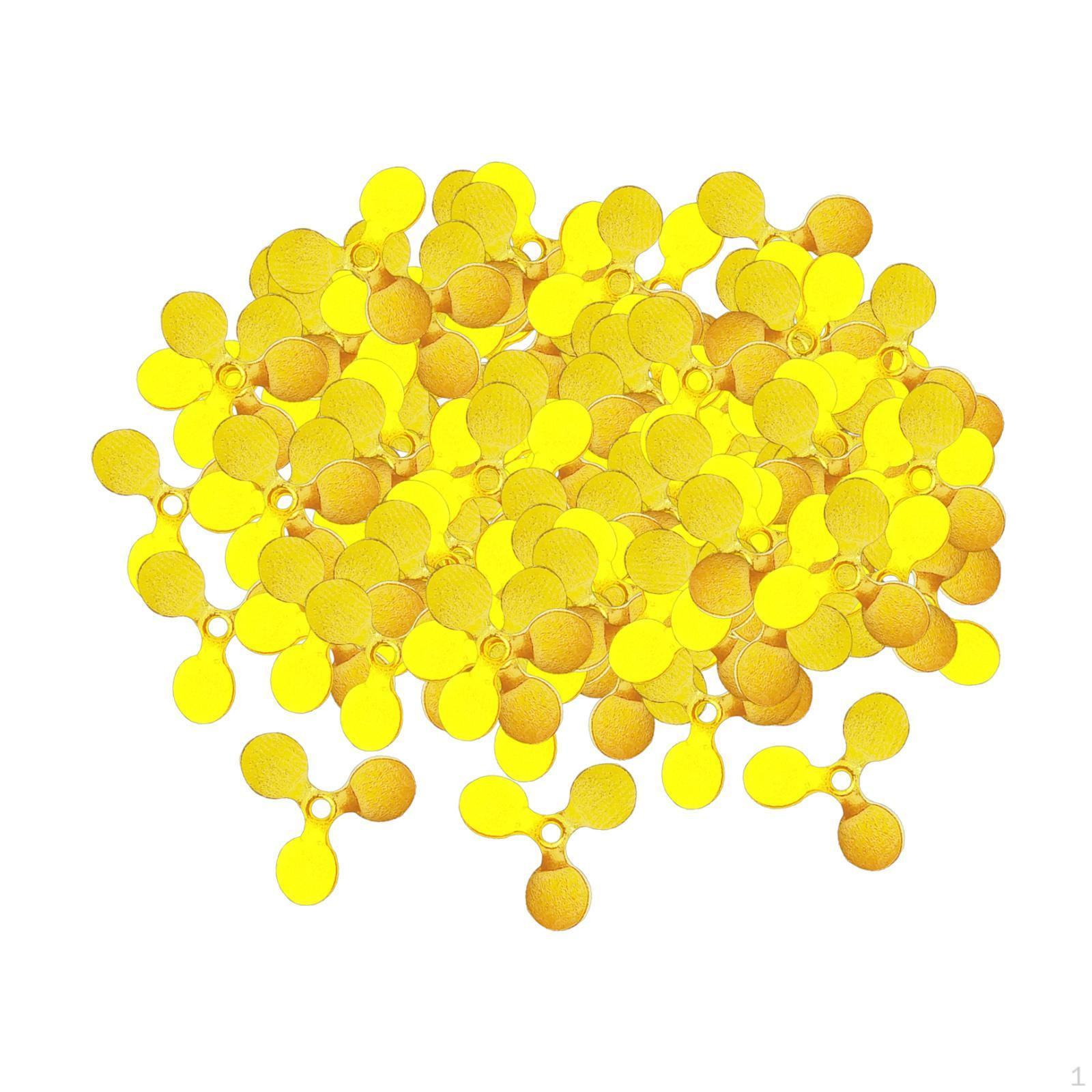 

100 штук 3-лопастной пропеллер лопасти поверхностные пресноводные приманки для соленой воды изготовление Gold 10x4x1.4mm