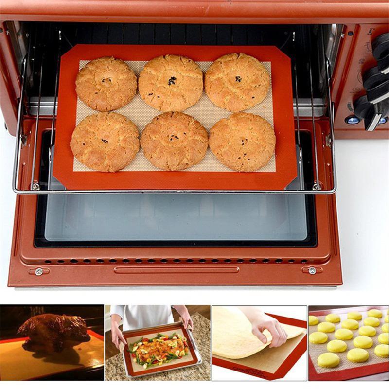 1Pc Reusable Silicone Baking Mat Sheet Non-Stick Heat Resistant Cookie Sheet for Oven Grill Microwave - Kitchen Baking Tool