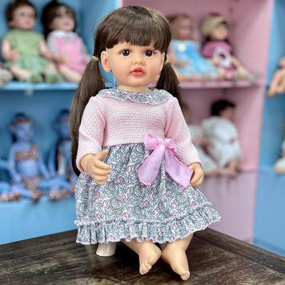 55CM omyvatelná, realistická měkká, ručně malovaná Simulace panenky Baby Reborn Dětská hrací panenka