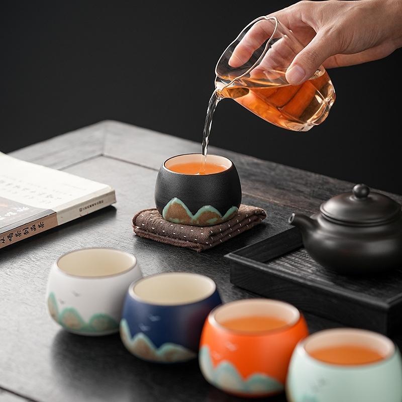 SEE KEAN Forbidden City Series Hand-painted Ceramic Teacups