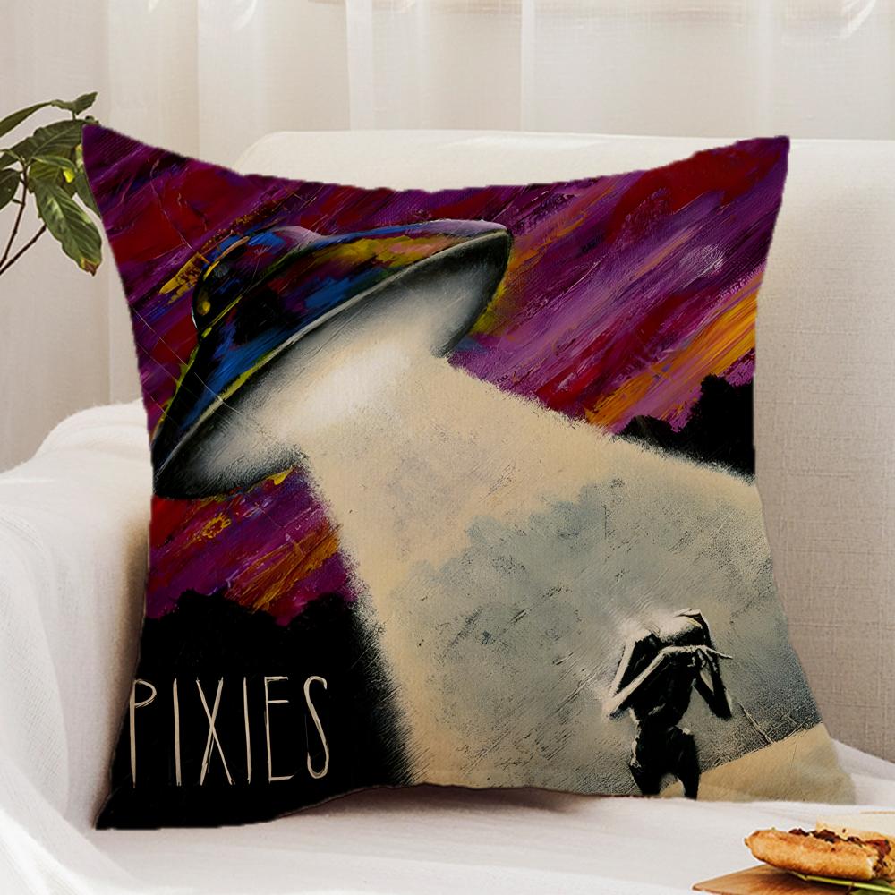 Band P-Pixies Cushion Cover Premium Comfort Reversible Pillow Cover - Dual - Use Design for Home & Car