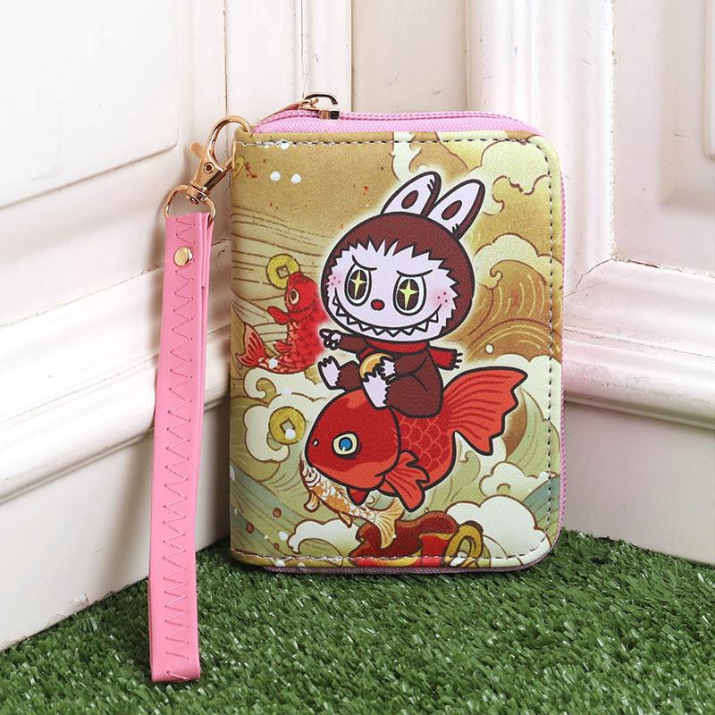 Cartoon Cute and Hot Labubu Male and Female Students Handheld Wallet