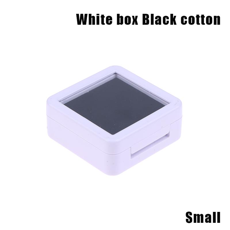 

Transparent Glass Top Lid Gem Jar Box Jewelry Gem Display Storage Show Case Tool Pendant Loose Diamond Gemstone Holder Container S White box 2