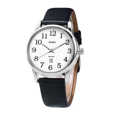 BUREI Analog Quartz Watch Date Slim Silica Gel Celebration Gift Women's - Stylish, Waterproof, Display, Design, Easy-to-Read Dial, Strap, Simple,