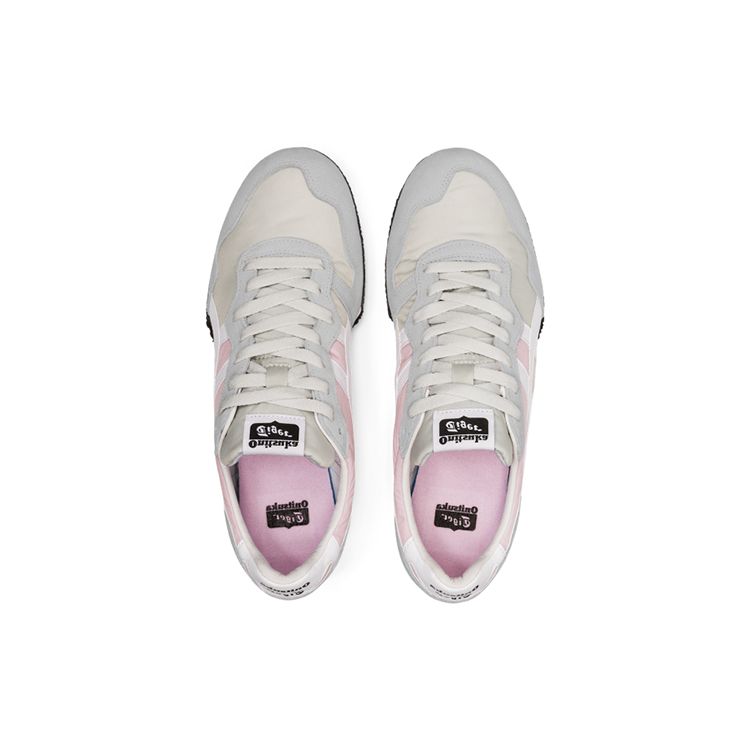 Onitsuka Tiger Serrano Fabric Synthetic Leather Retro Comfortable Running Shoes Unisex Sneakers Gray Pink 1183B400-023