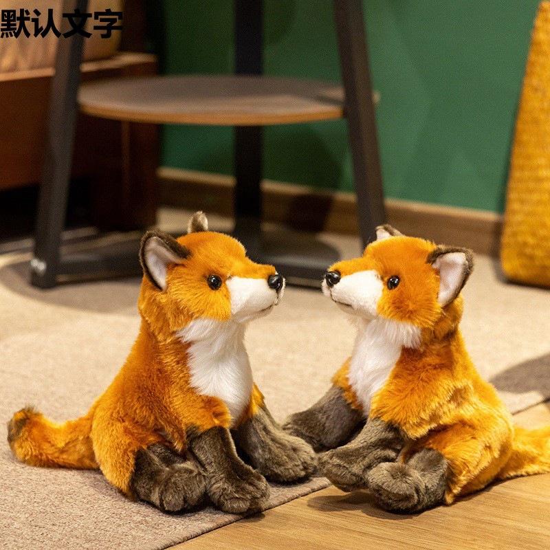 Cute Simulated Sitting Fox Doll Plush Toy Cute Little Fox Doll Children'S Company Soothing Cloth