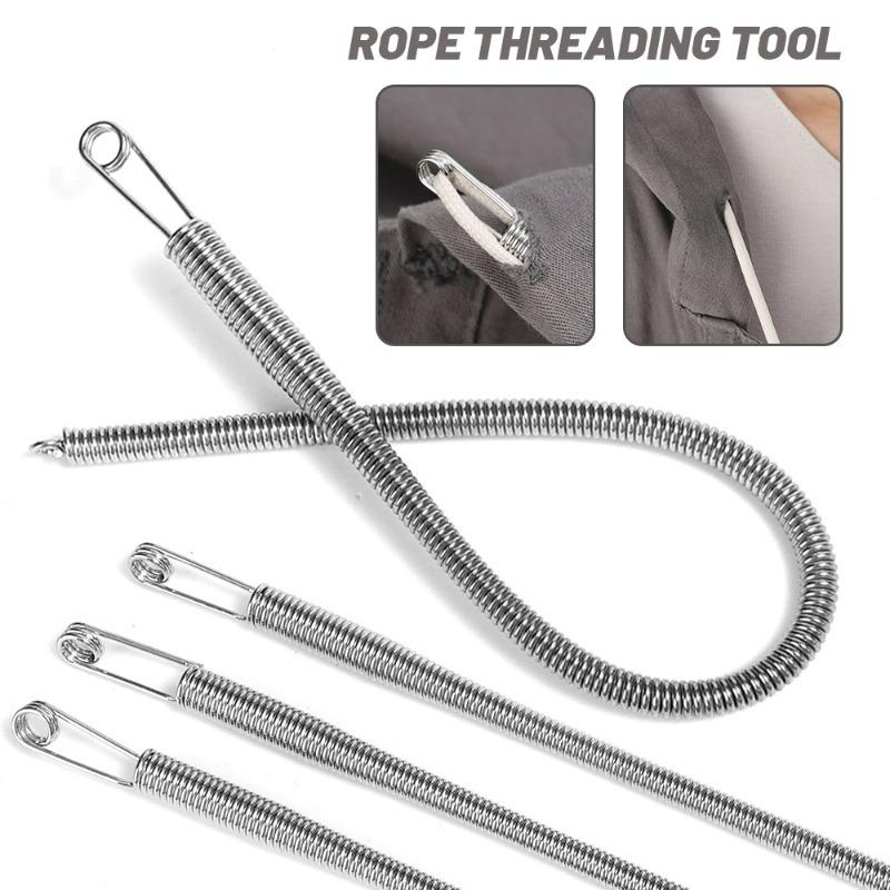 1-10Pcs Rope Threading Tool Bendable Spring Drawstring Threader Clip Drawstring Thread Multi Functional DIY Sewing Accessories
