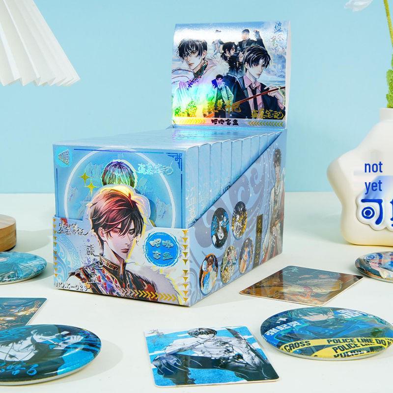 Anime LABUBU Fanmade 75MM Blind Box Button Badge - Double Flash Tinplate Laser Design