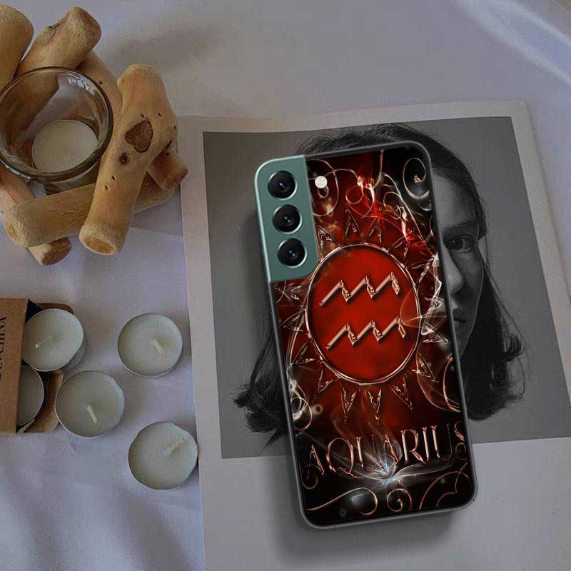 Libra Pisces Virgo Capricorn Aquarius Taurus Phone Case For Samsung S25 Edge S24 FE Galaxy S22 Ultra S21 Plus S20 S23 S10 Plus C