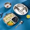 Kids' Stainless Steel Divided Dinner Plate Set