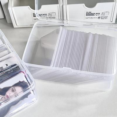 Photocards Storage Box Transparent Stickers Korea Idol Card Holder Organizer
