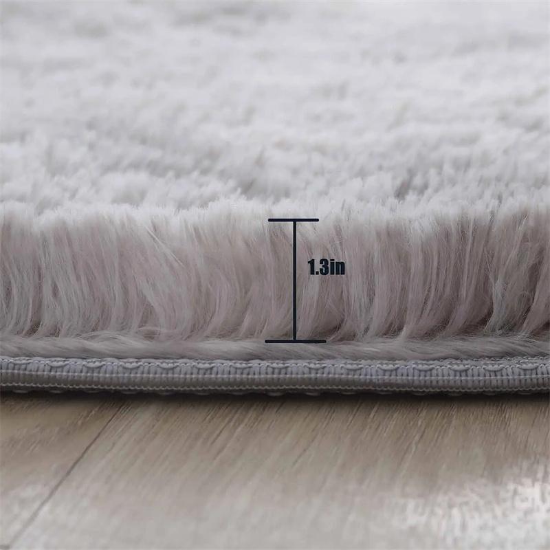 Tapis de Chambre Moelleux Tapis Shaggy Fluffy pour Chambre Tapis Ronds Moelleux Tapis Épais Tapis de Jeu pour Chambre de Fille Enfants