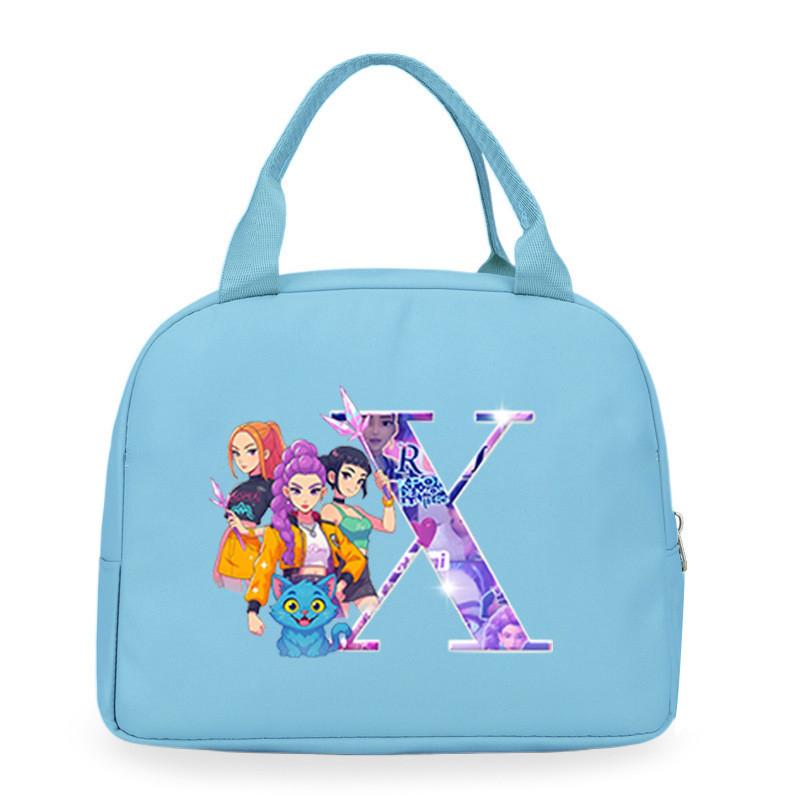 Kinderen Meisjes Kpop Rumi Zoey Mira Derpy Sajaboys Bedrukt Student Waterdicht Maaltijd Lunchbox Tas Casual Handtas
