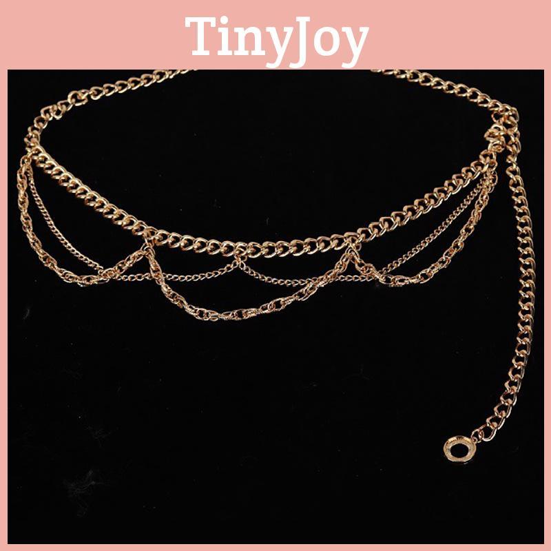 Metal Multilayer Waist Chain For Women With Artistic Engraving Fashion Accessory