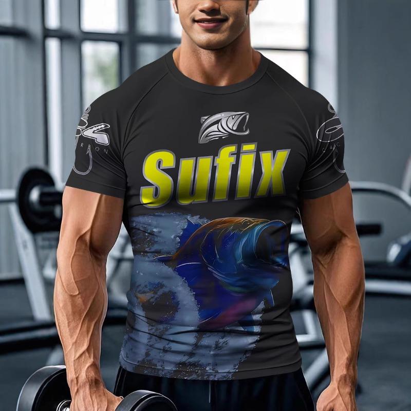 Men's Fitness Short Sleeved Tight Fitting Sports Breathable Quick Drying Short Sleeved T-shirt
