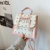 2025 Pink Lace Bow Handbag Small Bag New Niche Design Japanese Messenger Small Square Bag