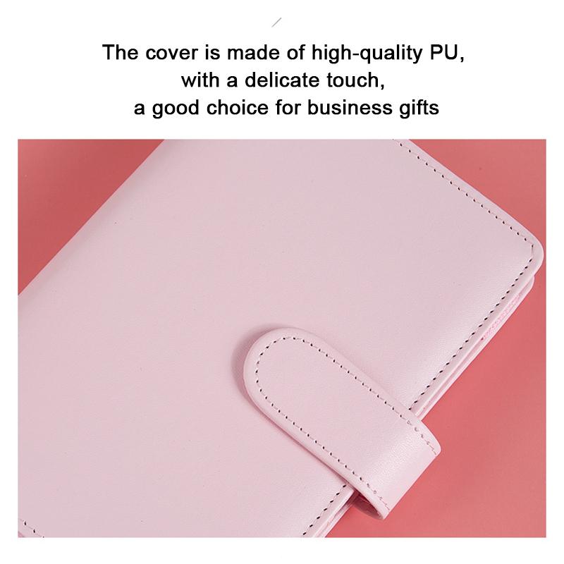 (Bezpłatne grawerowanie logo) Notatnik studencki A5/A6 w jednolitym kolorze, z klamrą magnetyczną, zawiera metalowy segregator, pamiętnik, notatnik, podręcznik