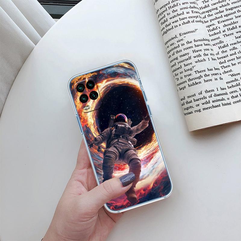 Astronaut Space Moon Transparent Phone Case for Motorola Moto Edge 20 30 40 50 S30 Fusion Ultra Pro Neo Lite + G200 G23
