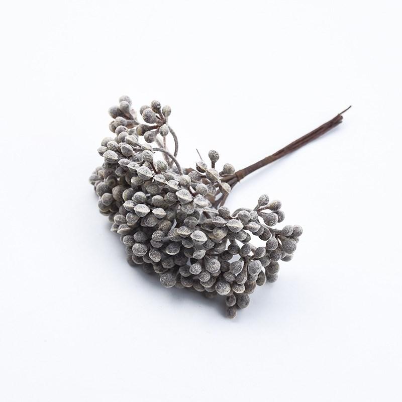 6pcs Artificial Plants Plastic Brooch Scrapbook Wedding Decorative Flowers Wreaths Diy Gifts Box Christmas Decorations for Home