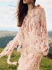 Sinseuden Bloom Ruffle Long Dress