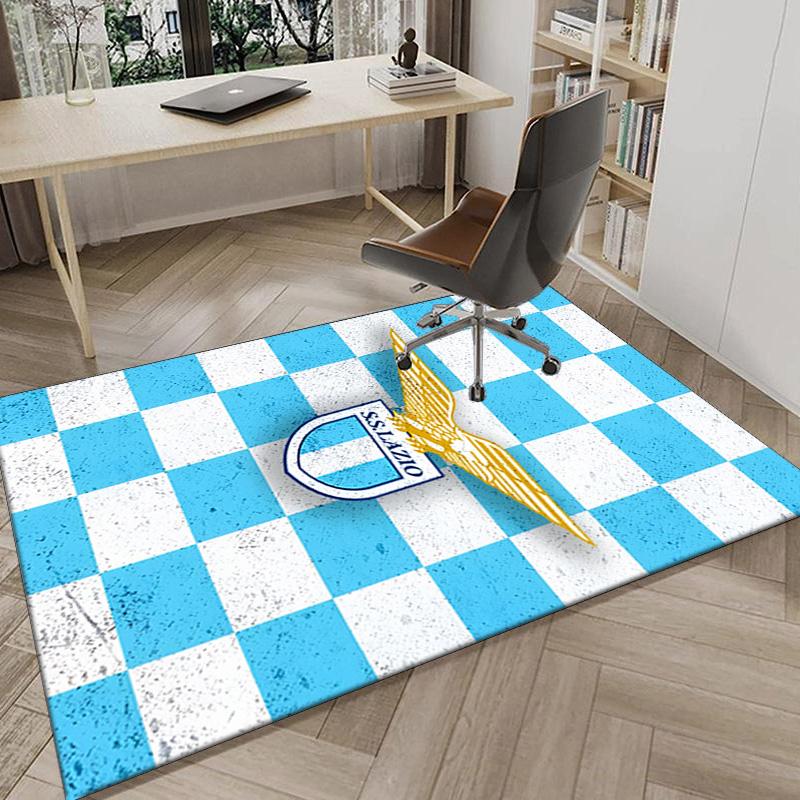 Lazio Football Club Emblem Area Rug Office rug, Chair Rug, Decor Carpet Livingroom bedroom Mat, Large Size Fan gifts Christmas gifts