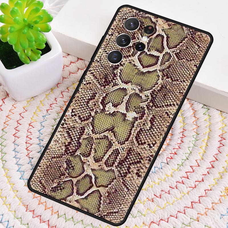 Snake Skin Texture TPU Phone Case For Samsung Galaxy Note 10 Pro S26 S25 S24 S23 S22 Ultra Plus S21 FE S20 Shockproof Cover