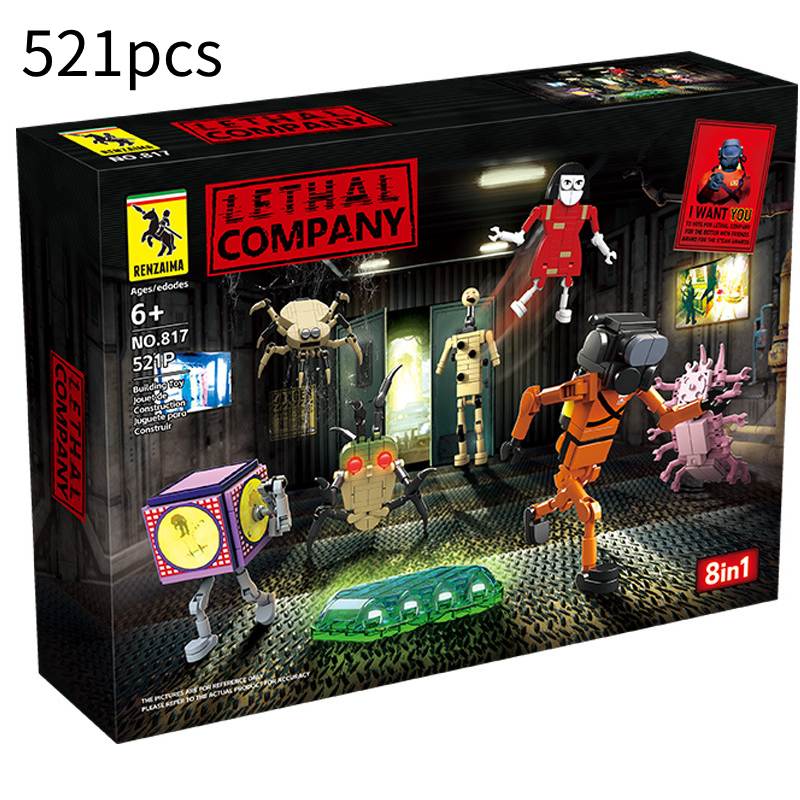 

Lethal Company Complete Set Of Boy Block Assembly Toys Trendy And Fashionable 817Box 521pcs