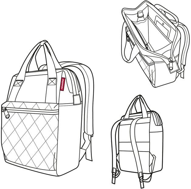 Рюкзак Reisenthel allrounder R rhombus midnight gold (JR4110)