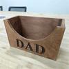Wooden Hat Holder Dad Letter Engraved Men Hat Holder Baseball Hat Rack Stand Organizer Hat Box Gift Dad Grandpa Father's Day Gift