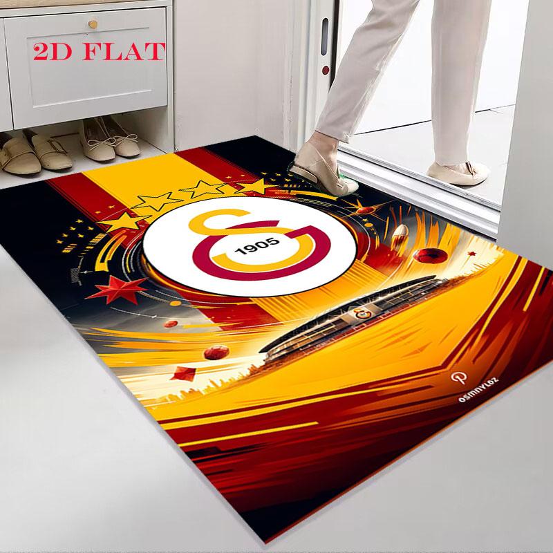 Tappeto in Ferro Galatasaray per Soggiorno Camera da Letto Casa Decorazione Divano, Tappetino Antiscivolo per Giochi Bambini