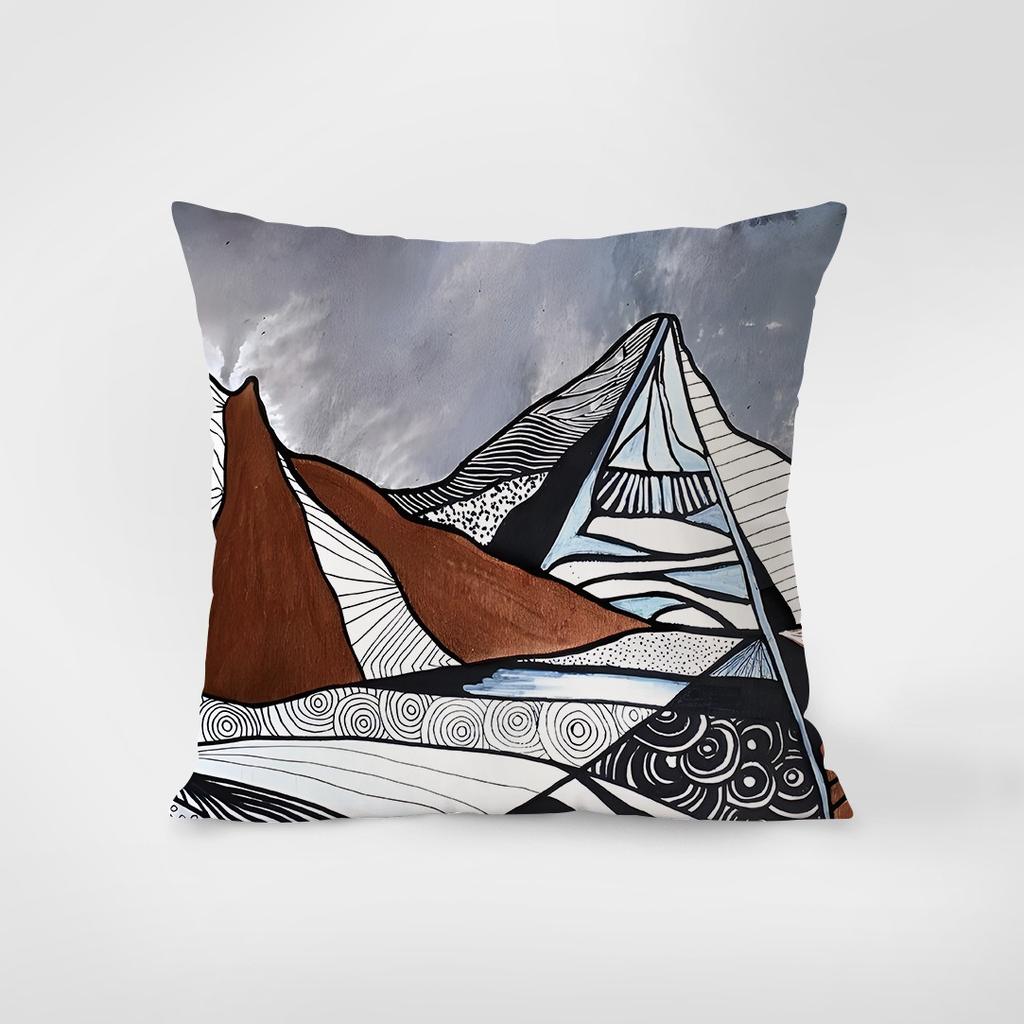 Simple Art Pattern Decorative Pillowcase Bedroom Living Room Square Cushion Pillowcase