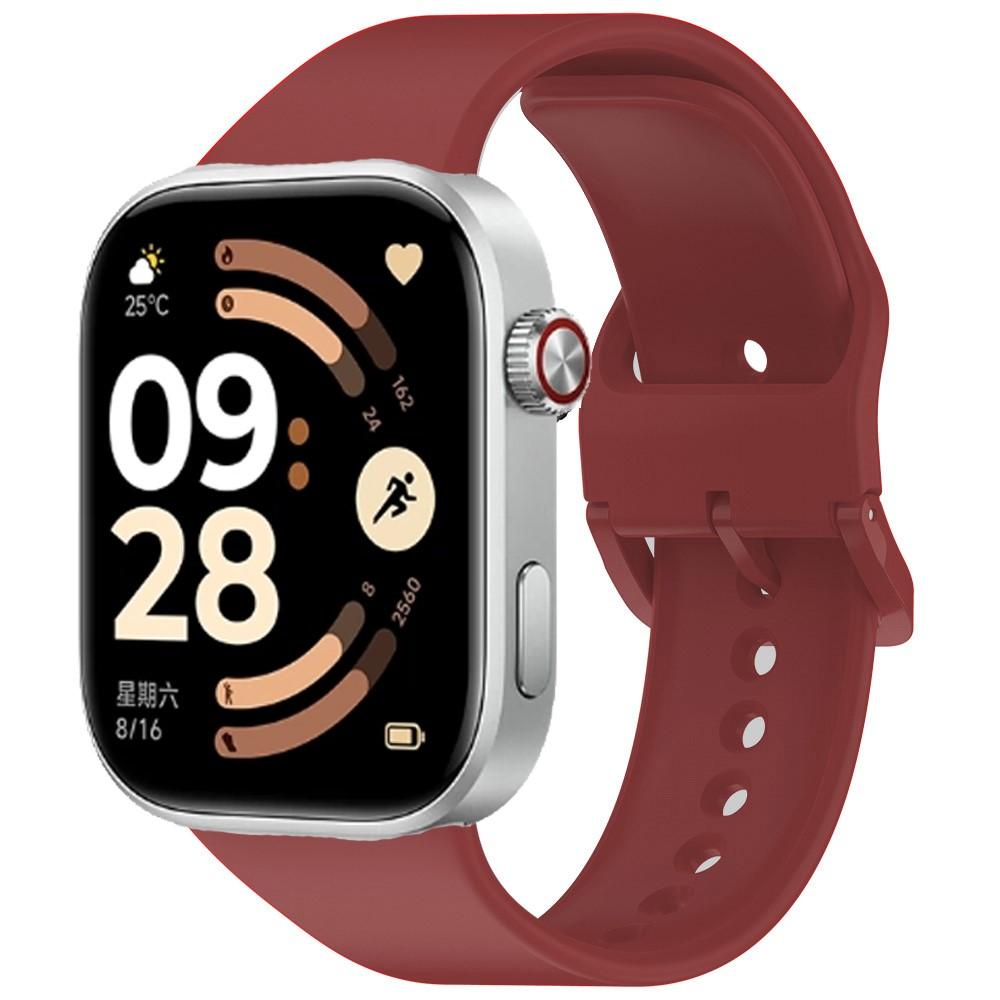 Ремешок для Redmi watch 6 5 4 Аксессуары для умных часов Наручный Спортивный Силиконовый Оригинальный Браслет correa Xiaomi Mi Band 8 Pro/9 Pro For Redmi watch 6 вино красного