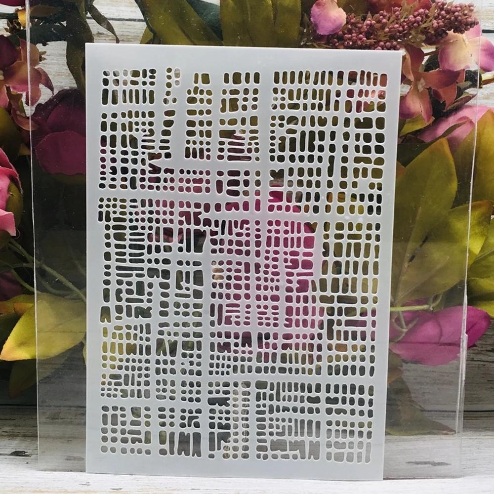 A5 21cm Rete a Maglia Stencil a Strati Pittura Scrapbooking Colorazione Goffratura Album Modello Decorativo